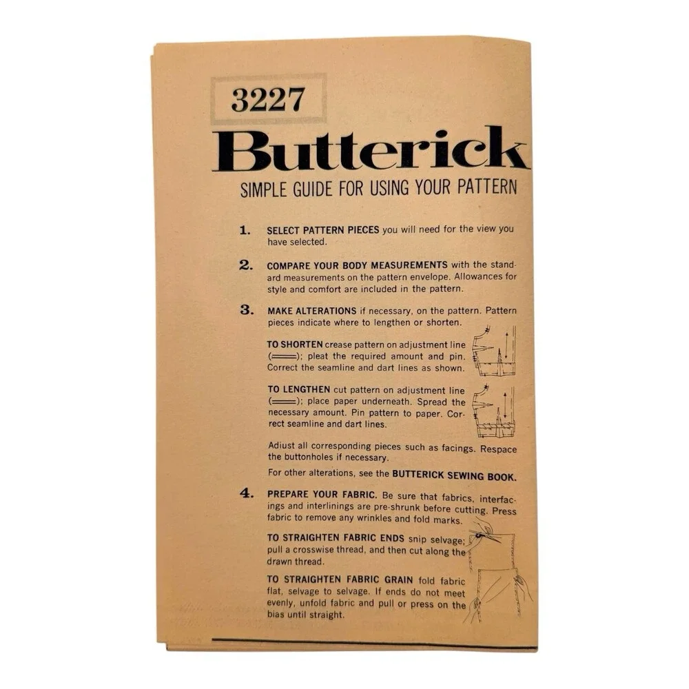 VTG 1965 Butterick Sewing Pattern Quick & Easy Misses Beachdress Size 16 #3227